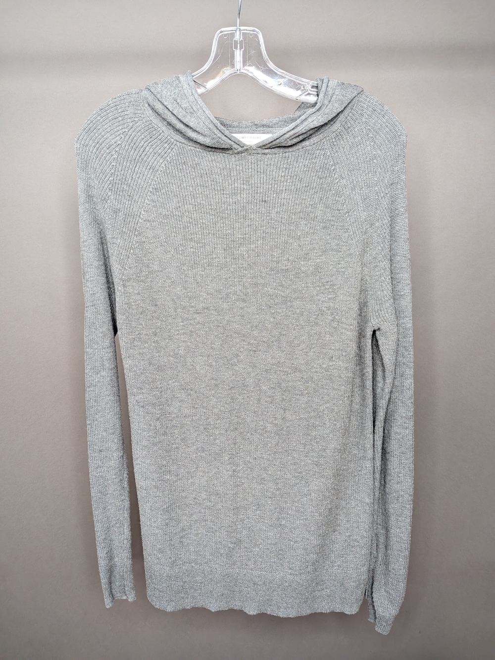 Contemporaine Light Gray Hooded Knit Sweater